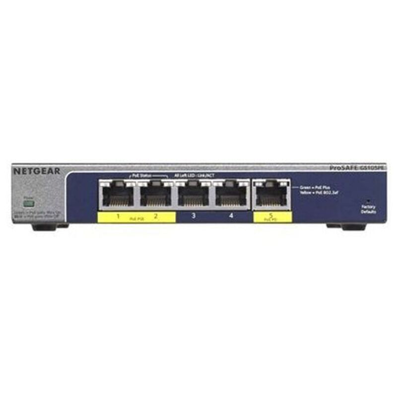 Bordplatesvitsj Netgear GS105PE-10000S 3 x RJ45 2 x PoE