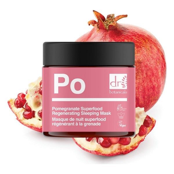 Fuktighetsgivende Over Natten Maske Pomegranate Superfood Botanicals (60 ml)