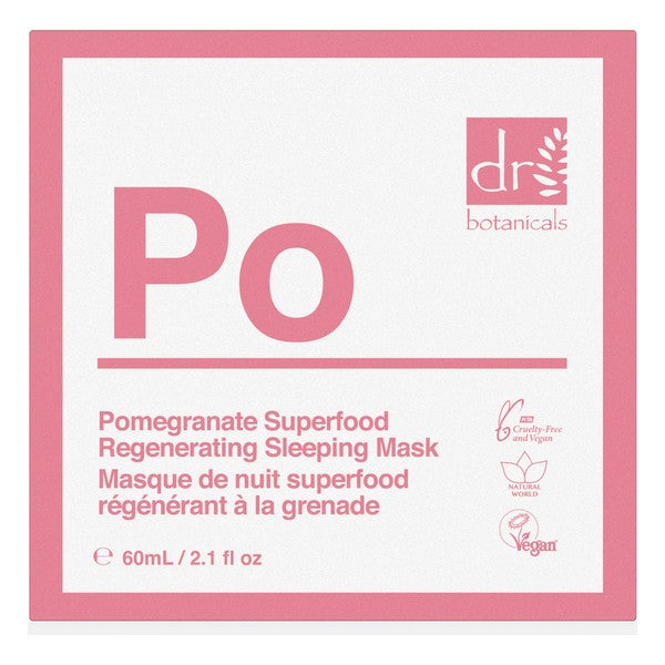 Fuktighetsgivende Over Natten Maske Pomegranate Superfood Botanicals (60 ml)