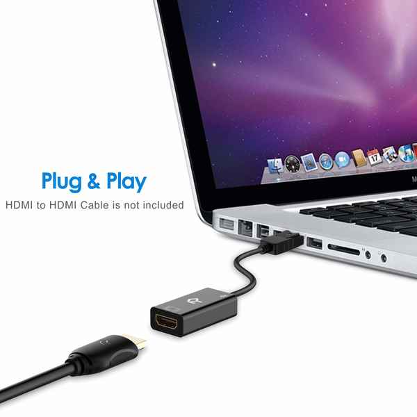 DisplayPort til HDMI-Adapter 4K HDTV Svart (Refurbished A+)