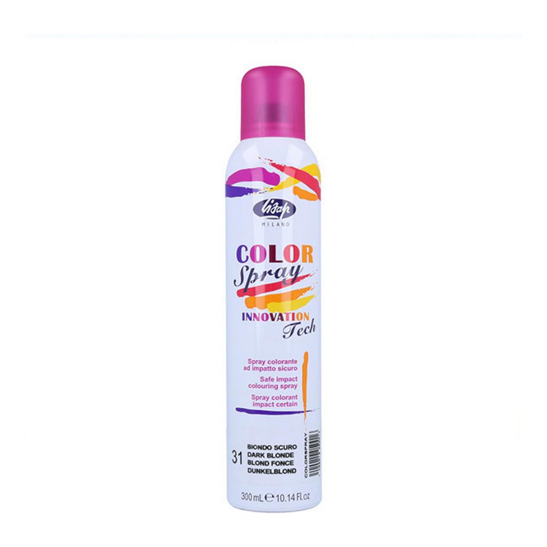 Halvmidlertidig Farge Colorspray Lisap Mørk Blond (300 ml)