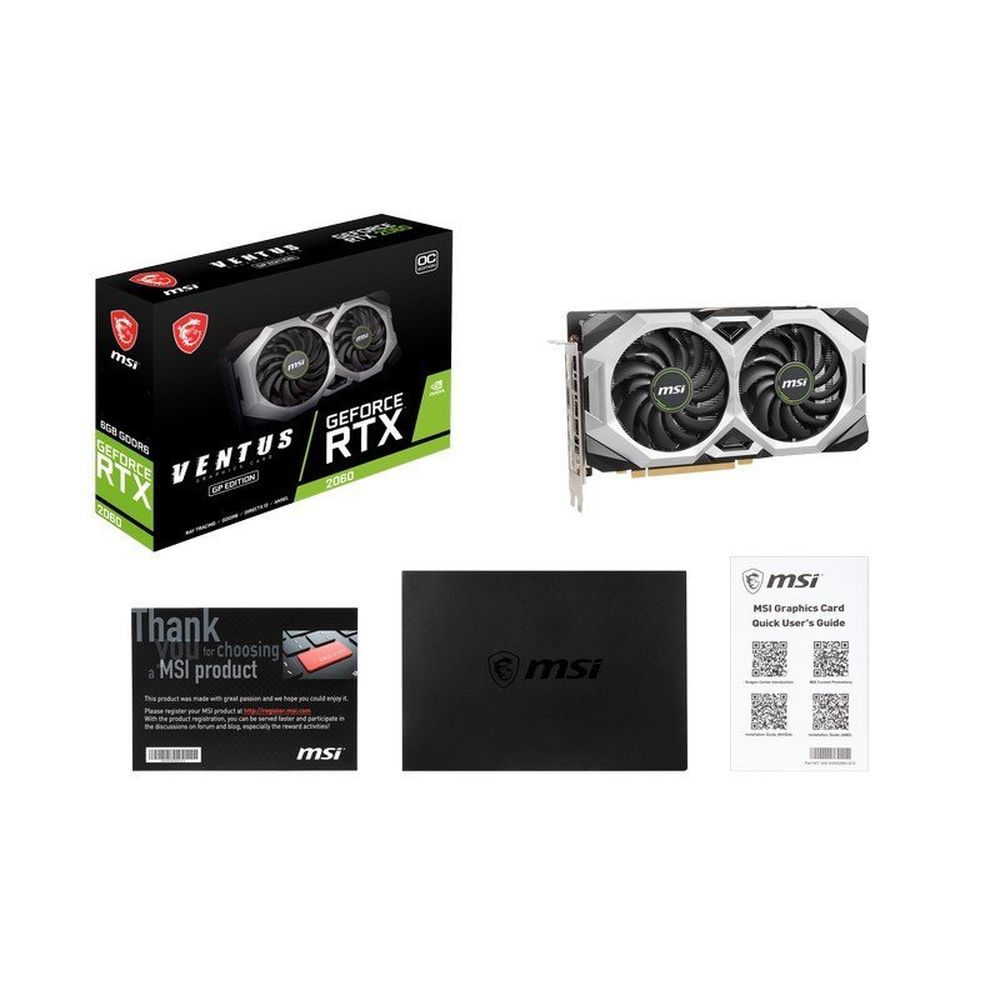 Grafikkort MSI NVIDIA RTX 2060 VENTUS GP OC 6 GB DDR6