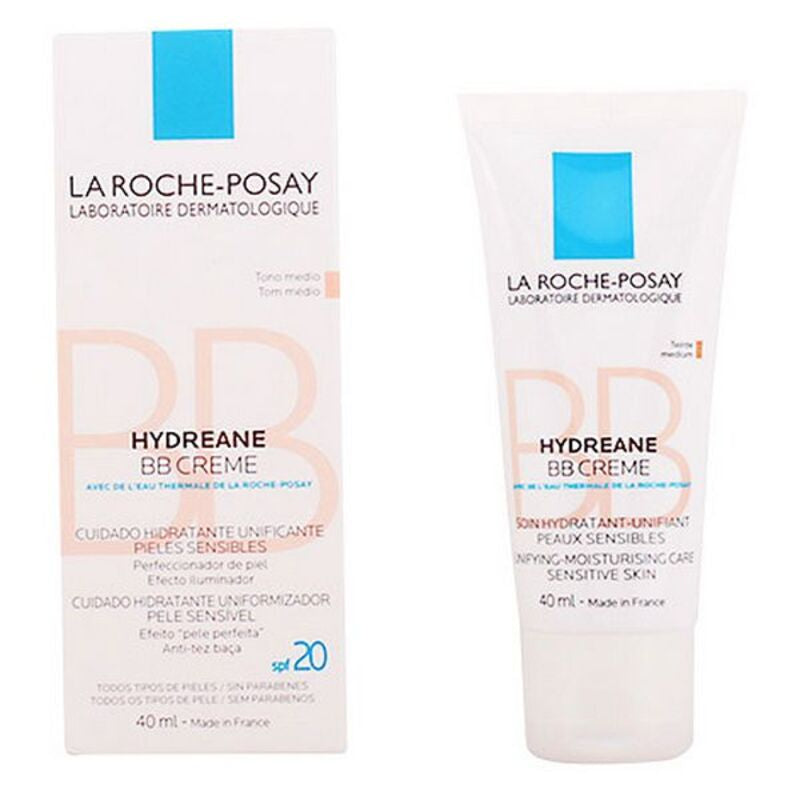 Fuktighetsgivende Krem med Sminke-effekt La Roche Posay Hydreane Lys tone Spf 20 (40 ml)