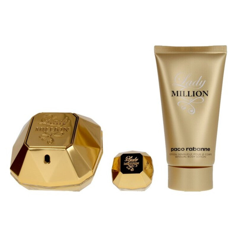 Sett dame parfyme Paco Rabanne Lady Million (3 pcs)