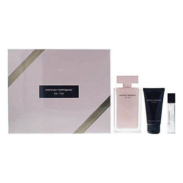 Sett dame parfyme For Her Narciso Rodriguez EDP (3 pcs)