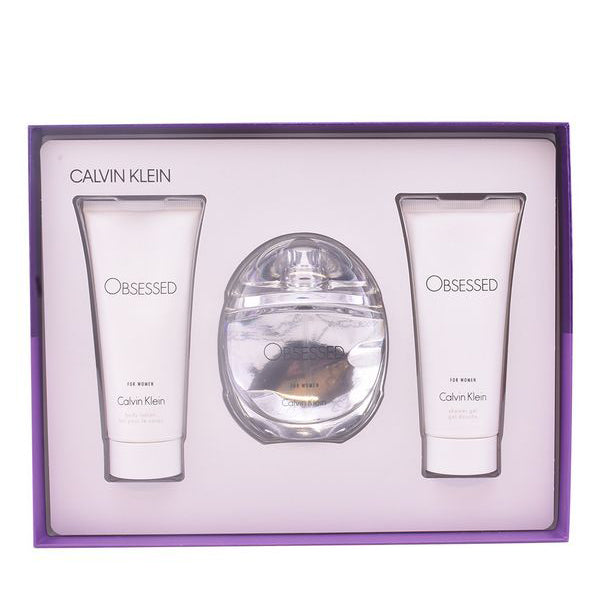 Sett dame parfyme Obsessed For Women Calvin Klein (3 pcs)