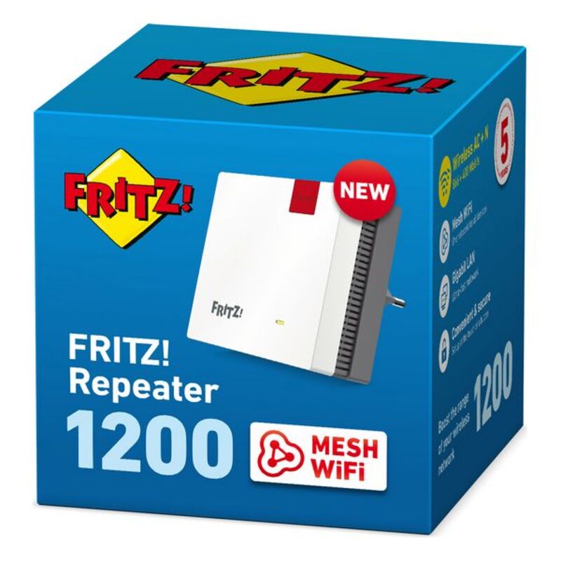 Forsterker for Tilgangspunkt Fritz! 20002886 5 GHz LAN 400-866 Mbps