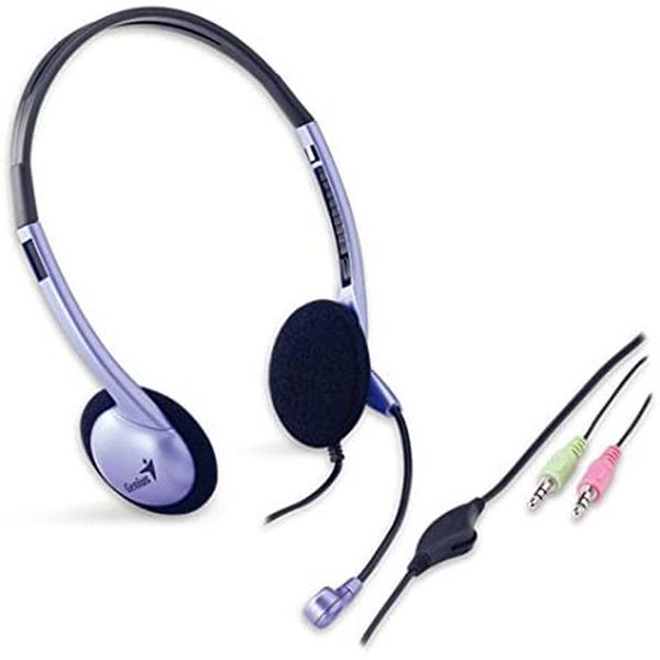 Hodetelefoner med Mikrofon Genius HS-02B Jack 3.5 mm (Refurbished A+)