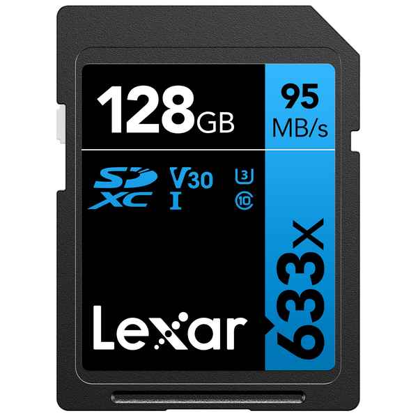 SD Minnekort Lexar Professional 633x 128 GB (Fikset A+)