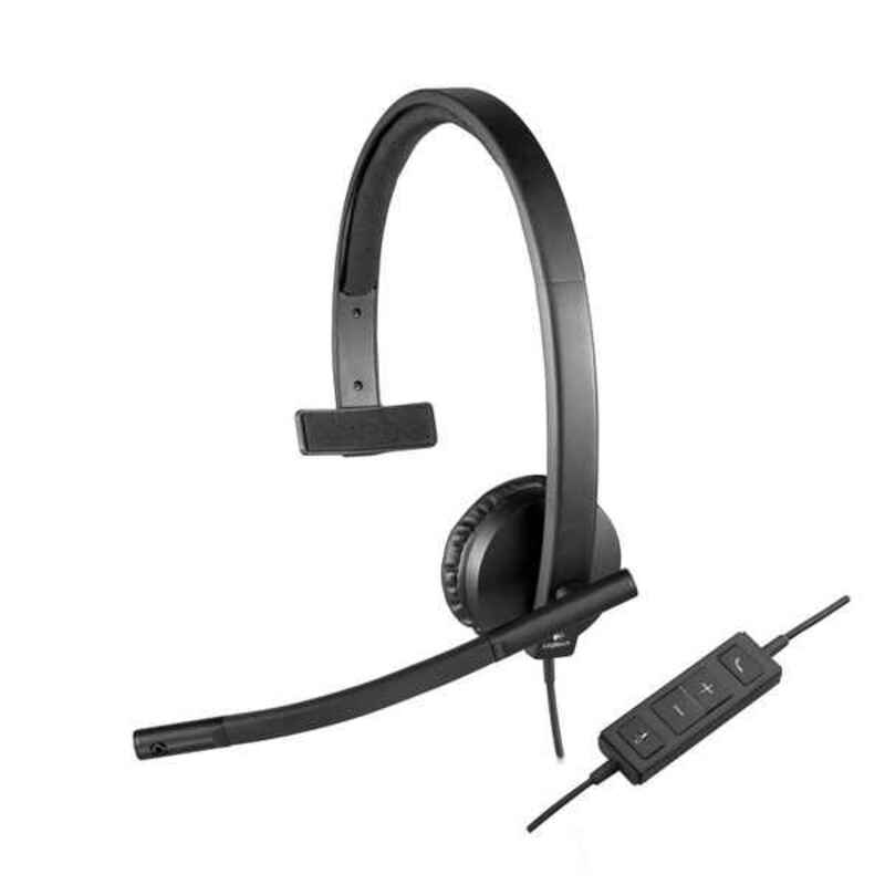 Hodetelefoner med Mikrofon Logitech H570e Svart