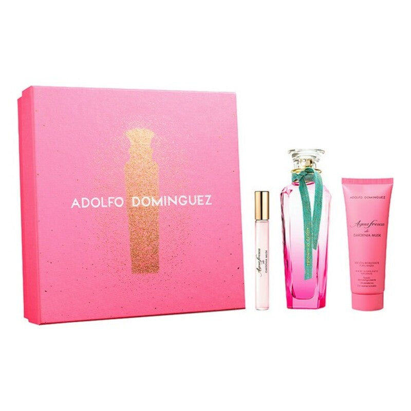 Sett dame parfyme Agua Fresca de Gardenia Musk Adolfo Dominguez EDT (3 pcs)