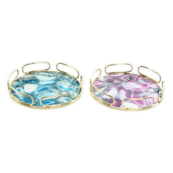 Brett Dekodonia Metall Krystall (2 pcs) (28 x 28 x 6 cm)
