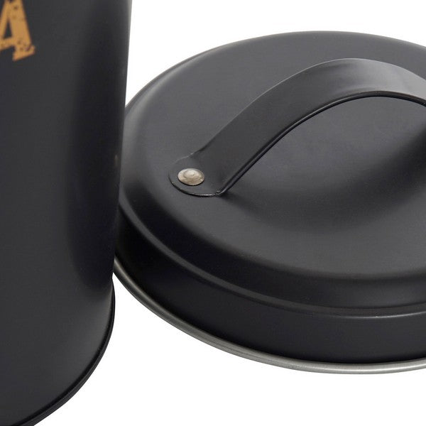 Tinn DKD Home Decor Pasta Svart (10 x 10 x 32 cm)