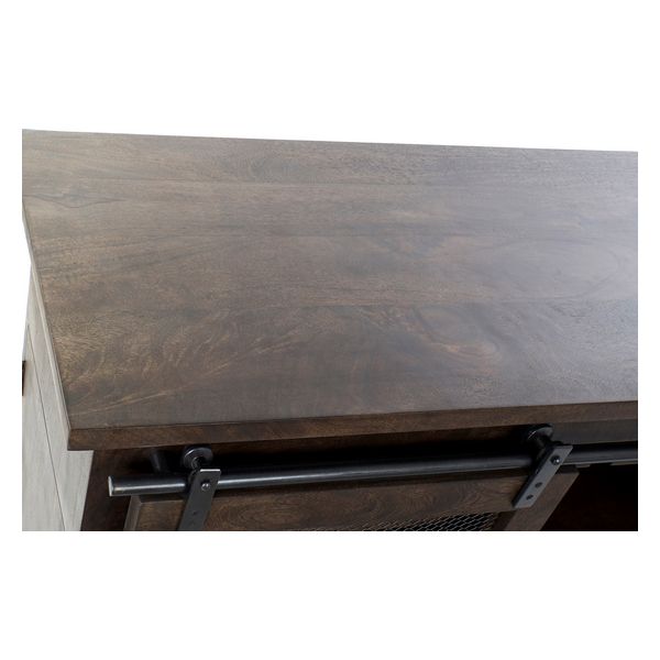 Flaskestativ DKD Home Decor Bottles India Med hjul Treverk av mangotre (172 x 50 x 90 cm)