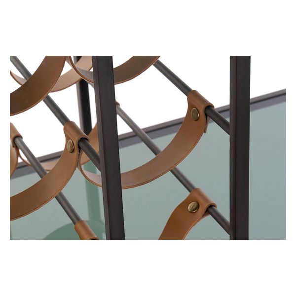 Flaskestativ Dekodonia Med hjul Metall Krystall (83 x 40 x 85 cm)