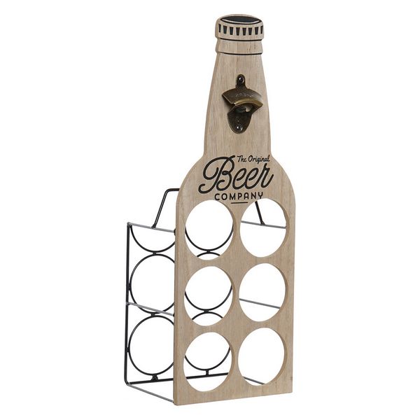 Flaskestativ DKD Home Decor The Original Beer Metall Tre MDF (20 x 18 x 55 cm)