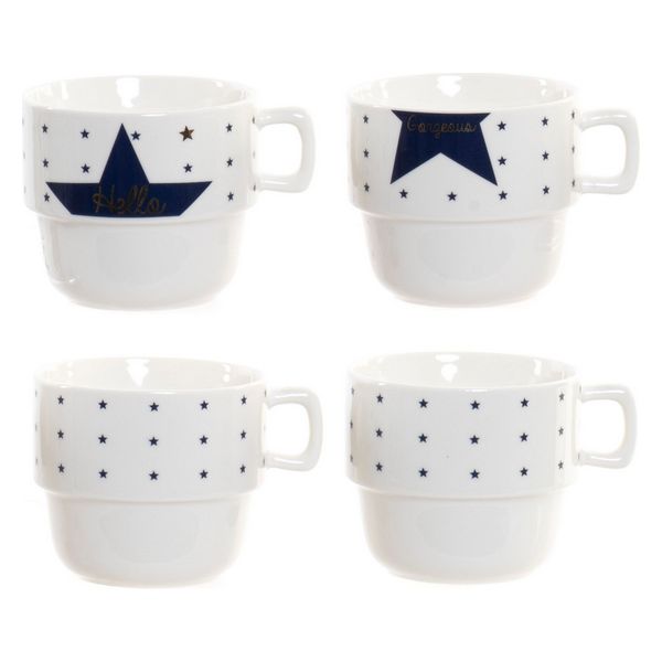 Delers Kaffekoppsett DKD Home Decor Stjerne (200 ml) (4 pcs)