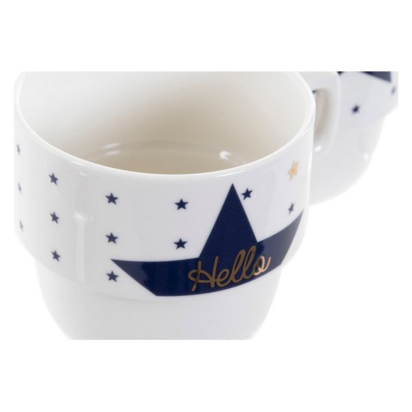 Delers Kaffekoppsett DKD Home Decor Stjerne (200 ml) (4 pcs)