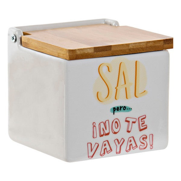 Saltbøsse med Lokk Dekodonia Bambus (11 x 11 x 11 cm)