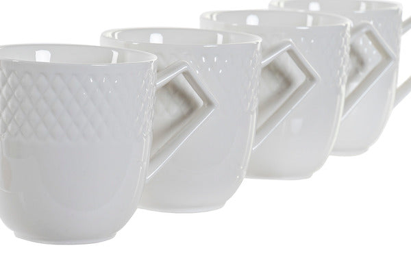 Sett med kopper Dekodonia Bambus Porselen (4 pcs)
