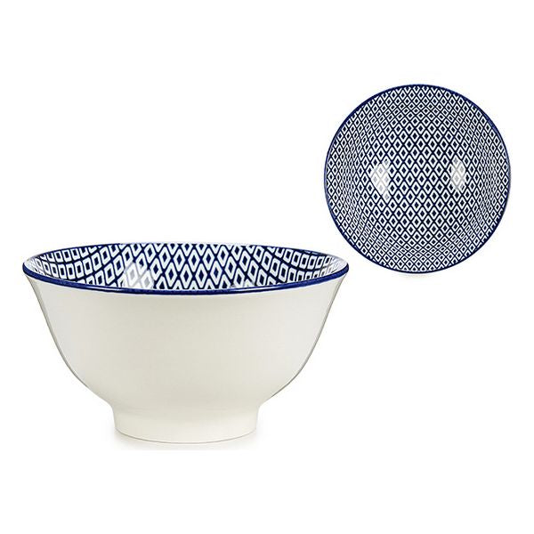 Bolle Porselen Blå / Hvit (16 x 7,5 x 16 cm)