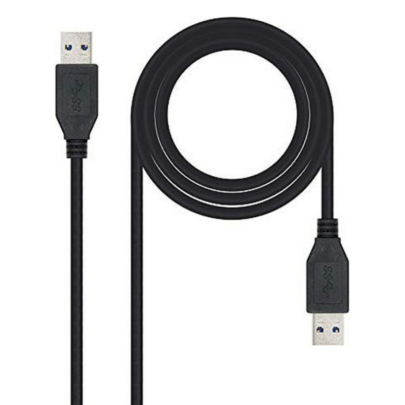 USB 3.0 A til USB A Kabel NANOCABLE 10.01.1002BK Svart
