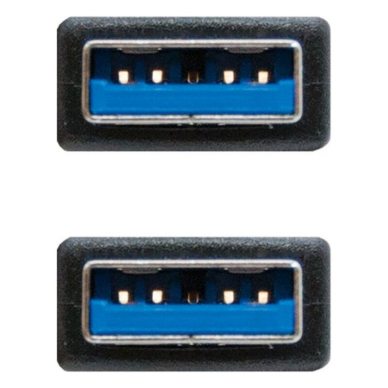 USB 3.0 A til USB A Kabel NANOCABLE 10.01.1002BK Svart