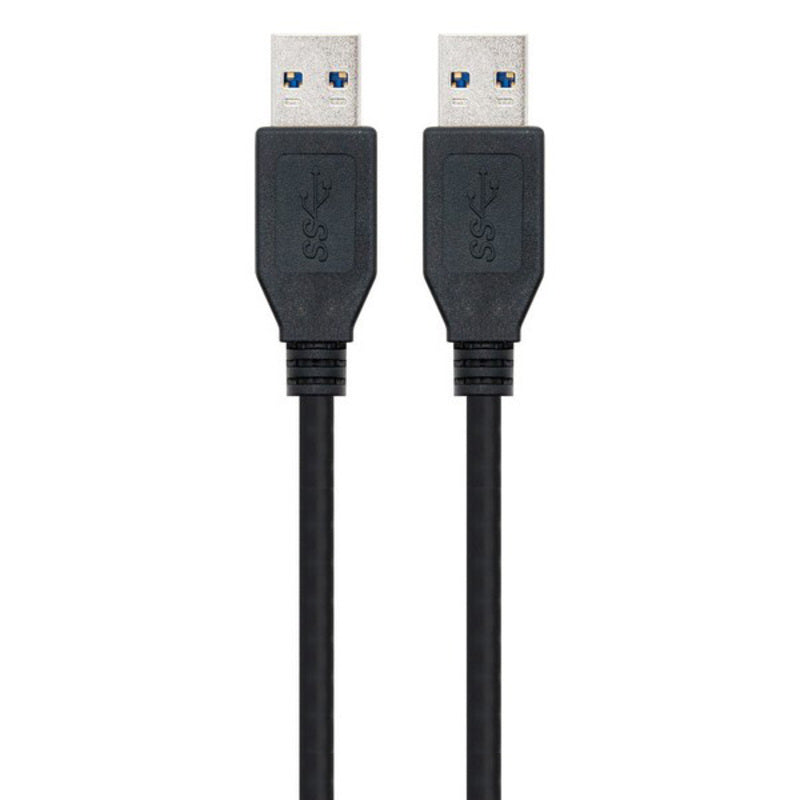 USB 3.0 A til USB A Kabel NANOCABLE 10.01.1002BK Svart