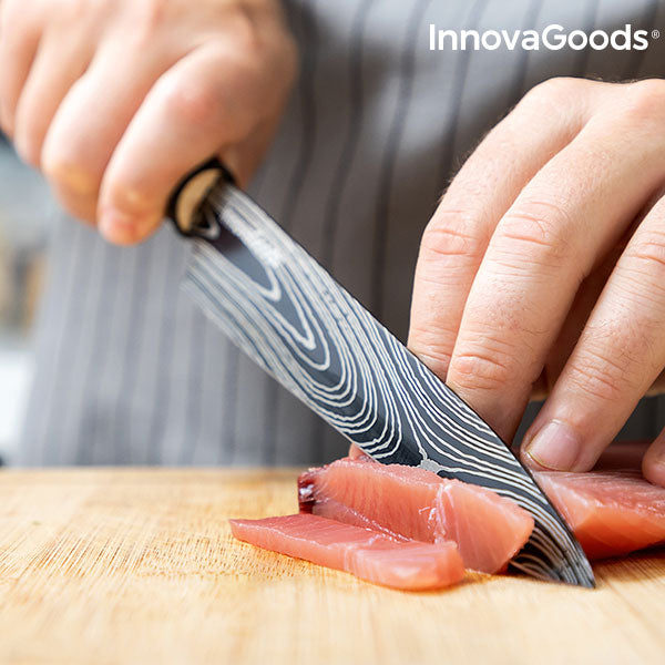 Sett med Japanske Kniver med Bæretrekk Damas·q InnovaGoods 4 Deler