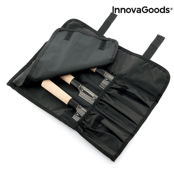 Sett med Japanske Kniver med Bæretrekk Damas·q InnovaGoods 4 Deler
