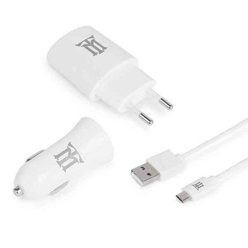 Sett med Ladere Maillon Technologique MTWC1CC1BMUW241 3IN1 2.4A Hvit