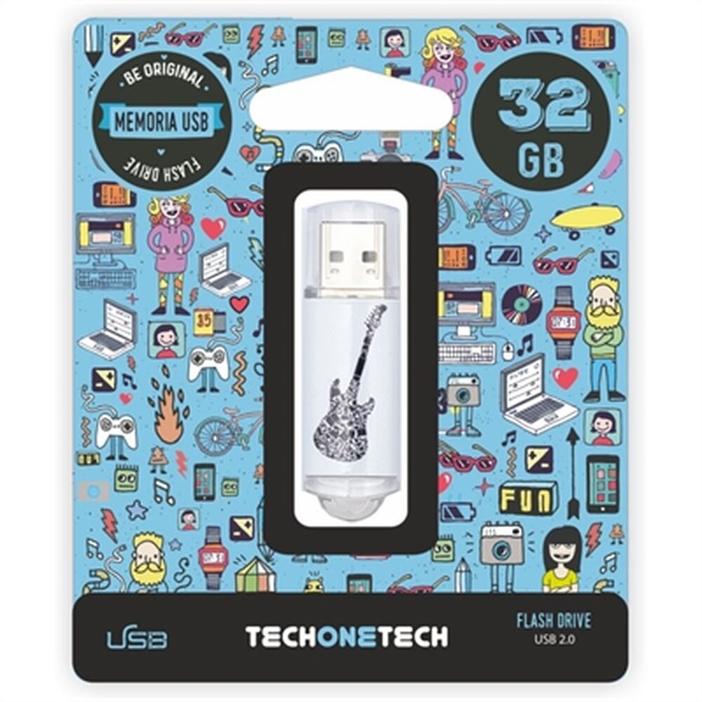 USB-Penn Tech One Tech Crazy Black Guitar TEC4006-32 32 GB