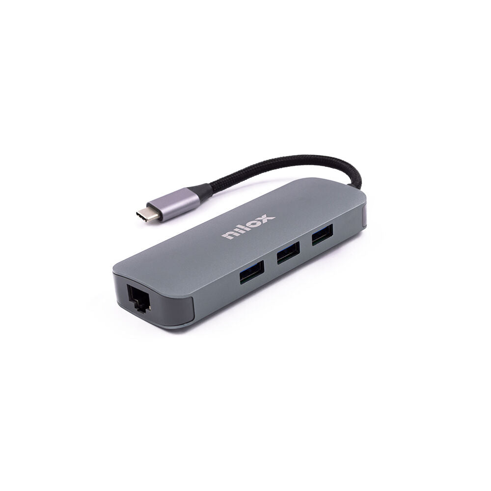 Dokkingstasjon Nilox NXDSUSBC03 Grå Gigabit Ethernet