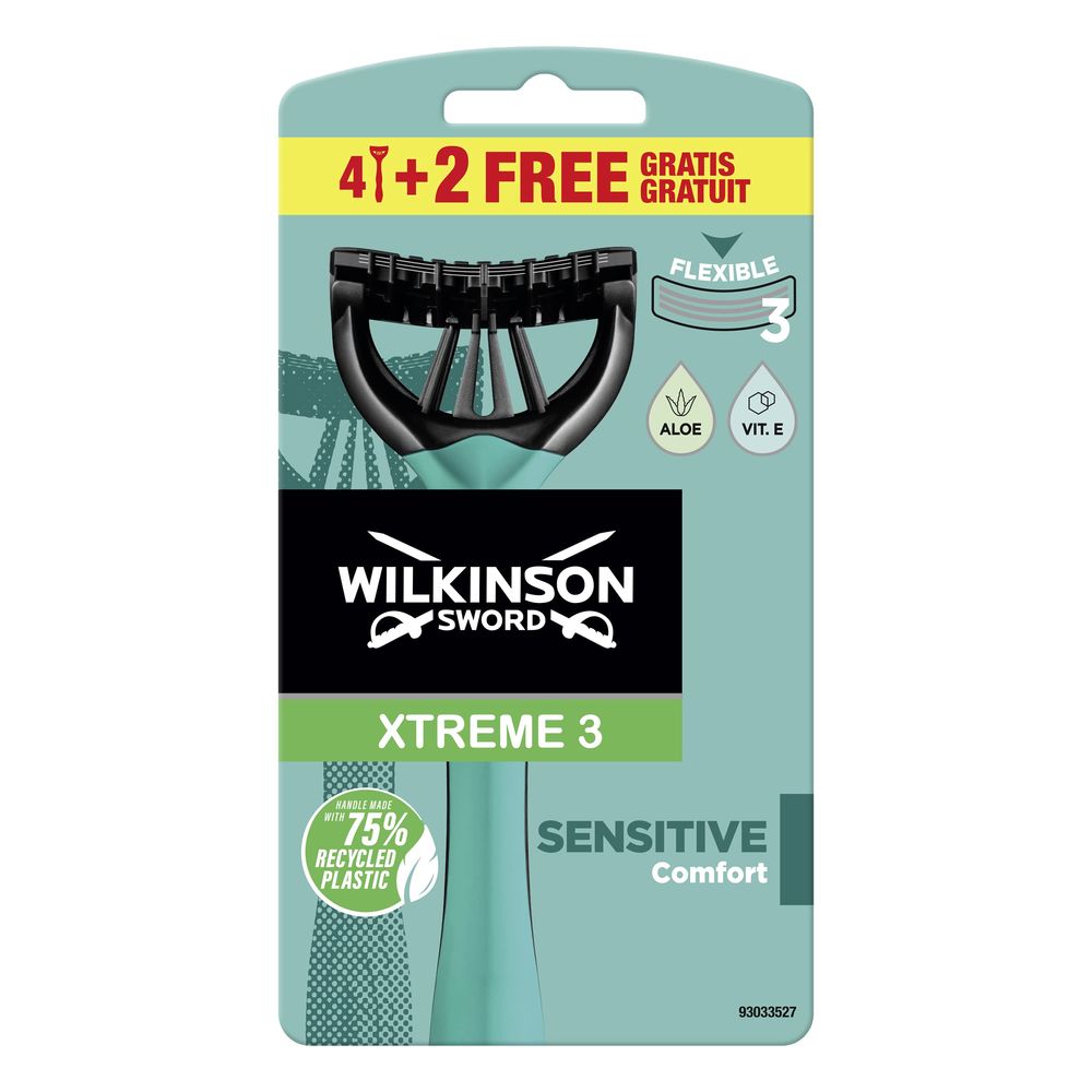 Manuell barbermaskin Wilkinson Sword Xtreme 3 Sensitive (Fikset A+)