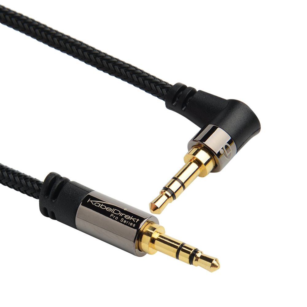 Lyd Jack Cable (3.5mm) 764 Svart (2 m) (Fikset A+)