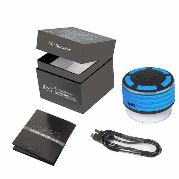 Bluetooth-Høyttalere BassPal F013 Bad/dusj IPX7 Blå (Refurbished A+)
