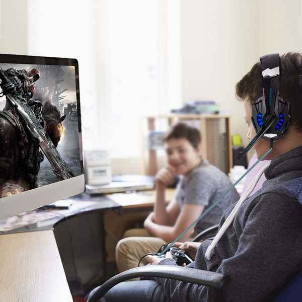 Gaming Hodesett med Mikrofon PS4 Funingeek Blå (Refurbished A+)