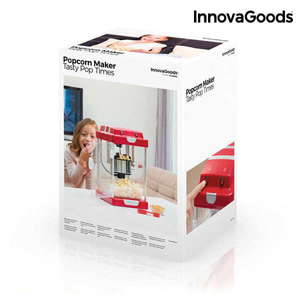 InnovaGoods Tasty Pop Times Popcornmaskin 310W Rød