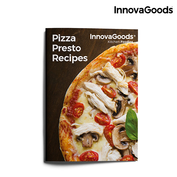 InnovaGoods Svart Elektrisk Pizza Komfyr med Presto! Oppskriftsbok 1200W