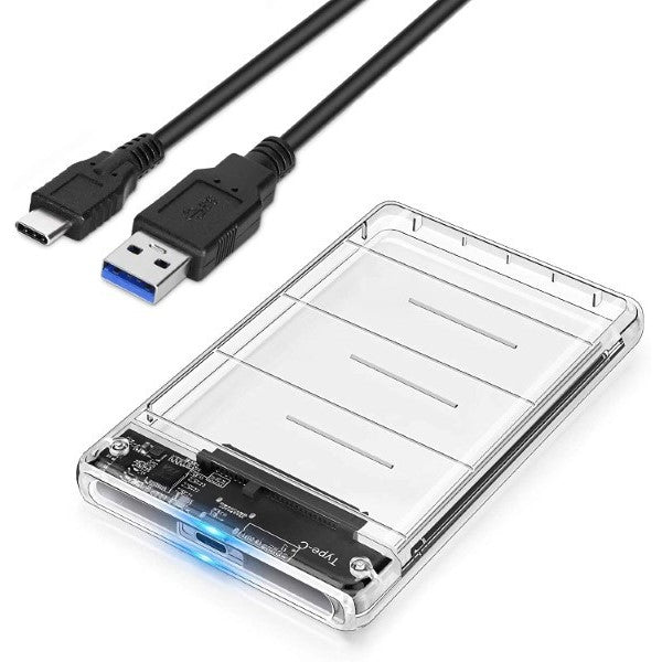 Harddisk kasse 2.5" USB C HDD SSD SATA UASP 7 mm - 9,5 mm (Refurbished A+)