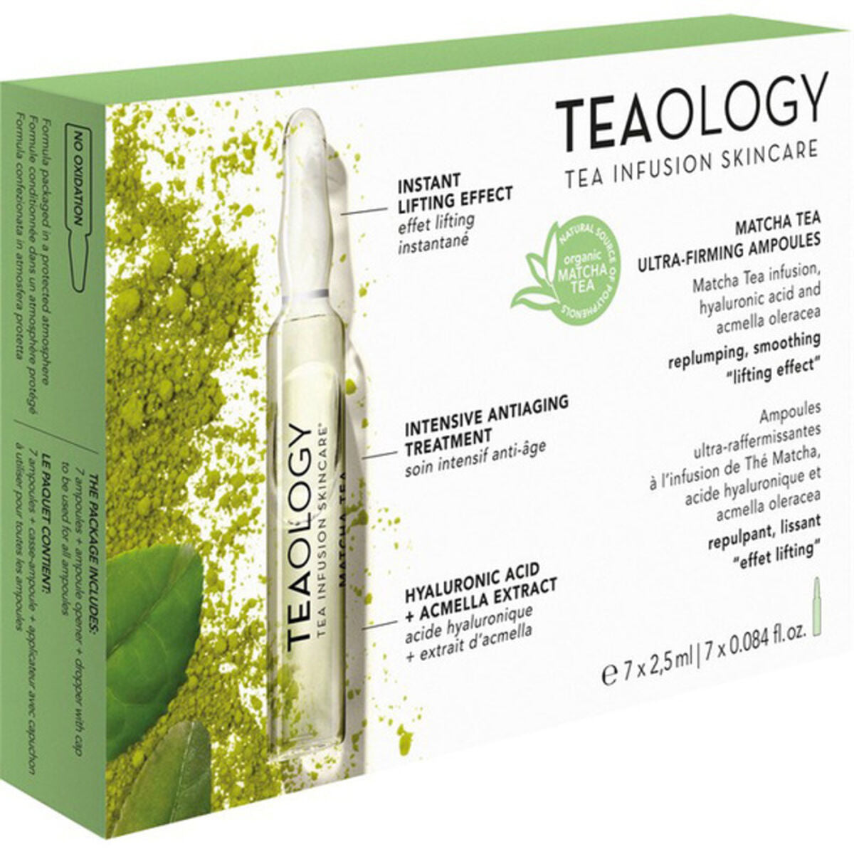 Lifting Effect Ampoules Teaology Matcha Tea Matcha Tea 7 ml (7 x 2,5 ml)