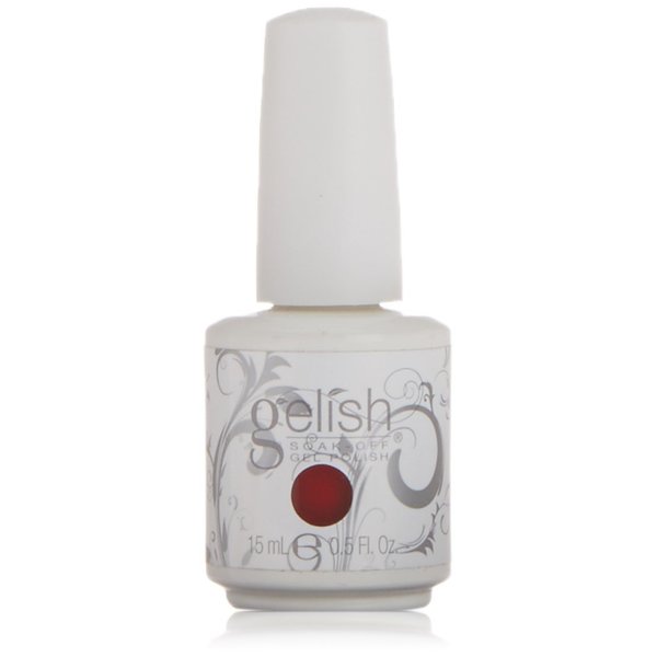 neglelakk Soak-Off Gelish Bright Red Creme Gel (15 ml) (Fikset A+)