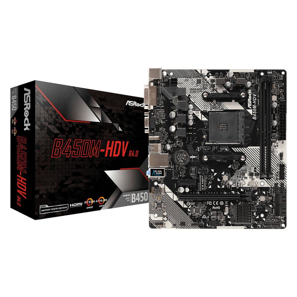 Hovedkort ASRock B450M-HDV R4.0 AMD B450