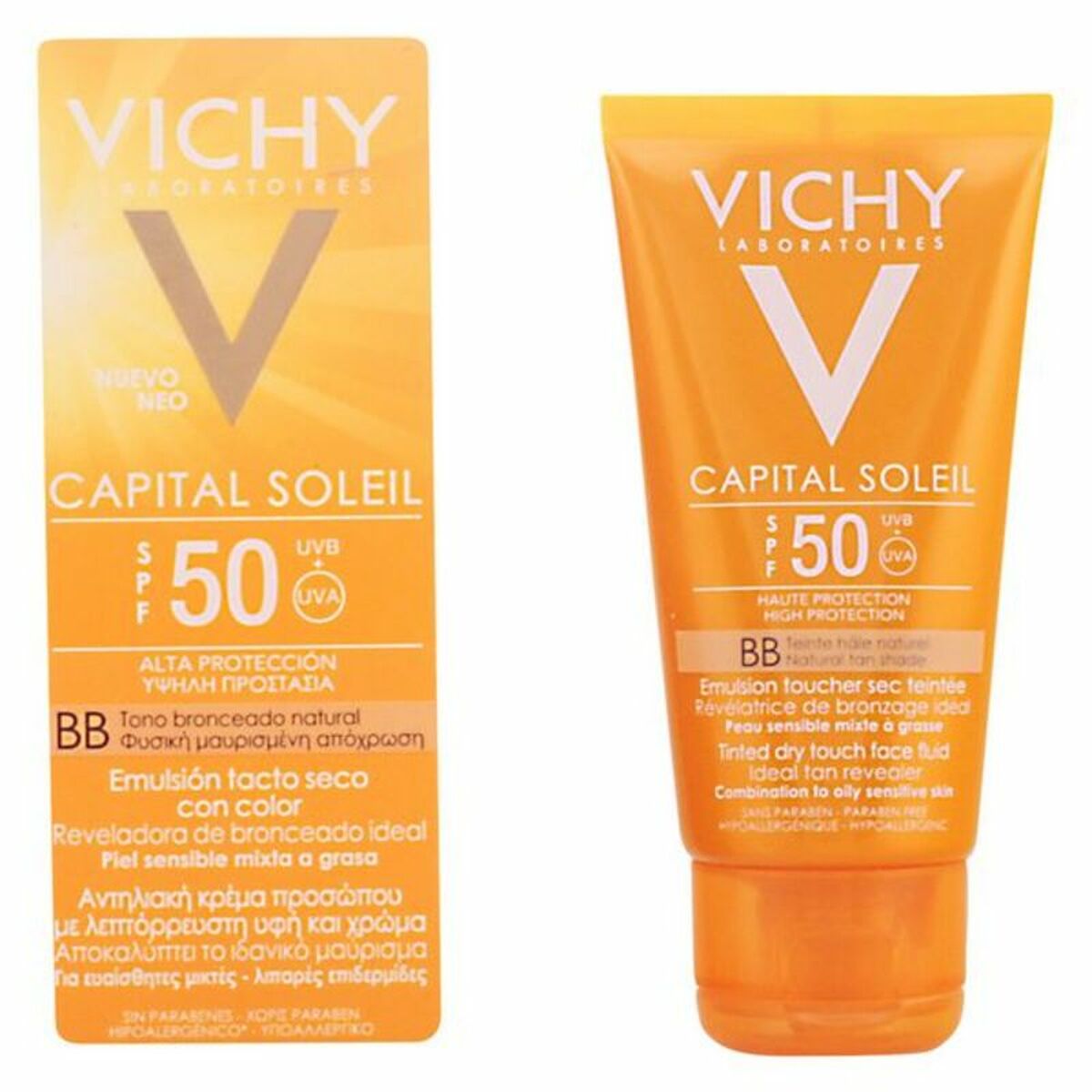 Sun Protection with Colour Vichy Idéal Soleil Natural Spf 50 50 ml