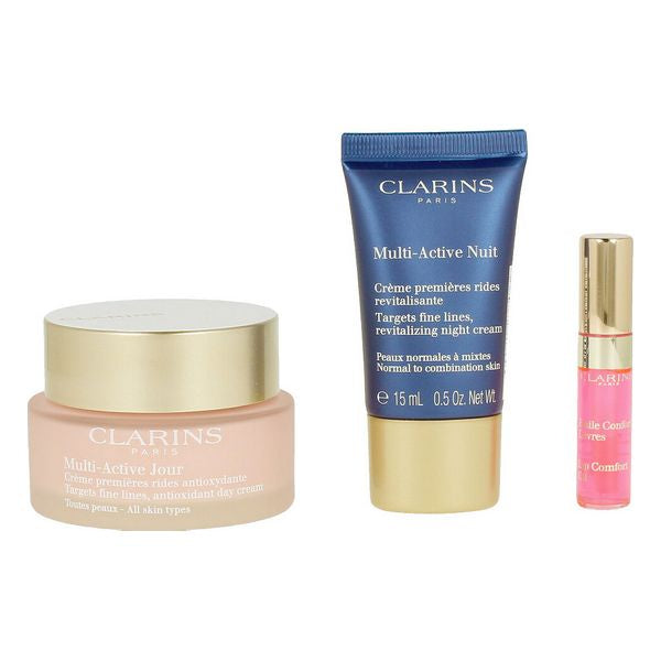 Kosmetisk sett kvinner Multi Active Jour Toutes Peaux Clarins (3 pcs)