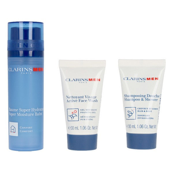 Skjønnhetssett Clarins Men Baume Super Hydratant (3 pcs)