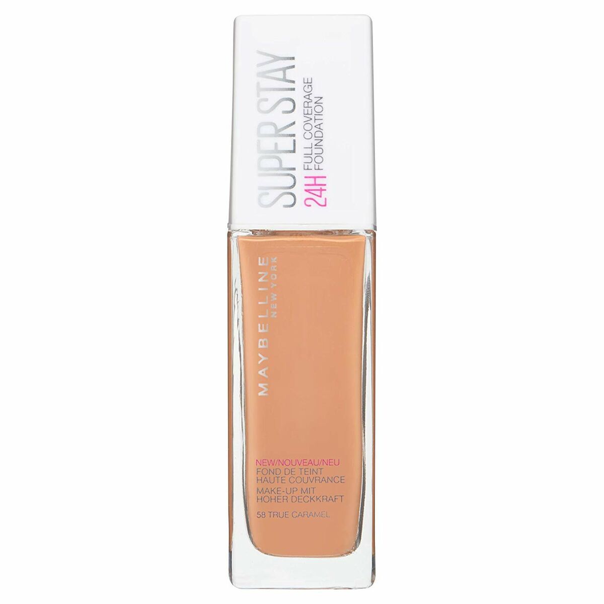 Liquid Make Up Base Superstay Maybelline Full Coverage 58-true caramel (Refurbished A)