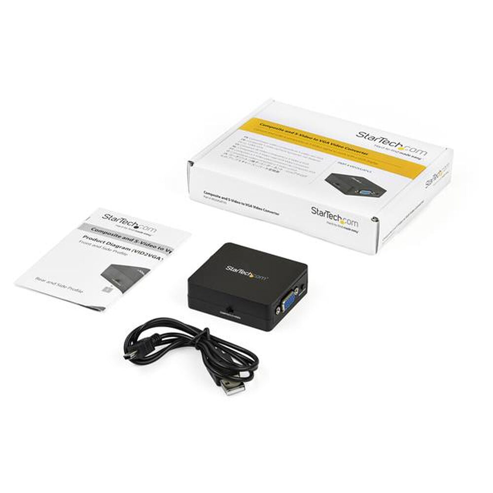 VGA til RCA-Adapter Startech VID2VGATV3           Svart