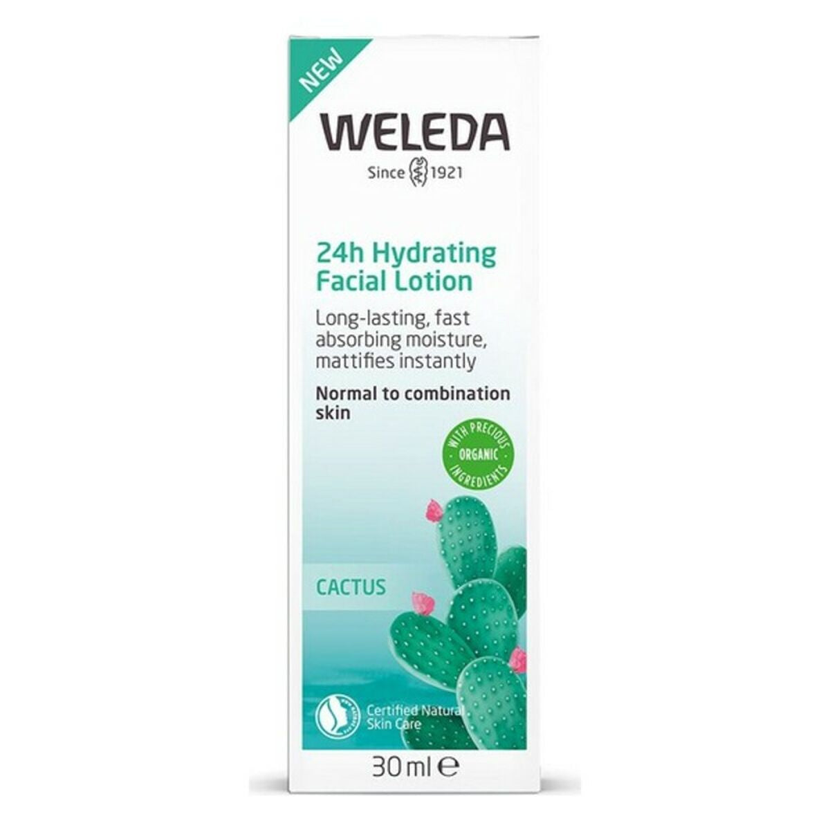 Moisturizing Facial Lotion Cactus Opuntia 24h Weleda 102079 30 ml