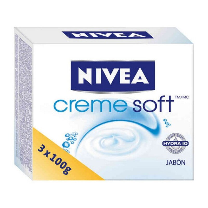 Såpesett Creme Soft Nivea (3 pcs)